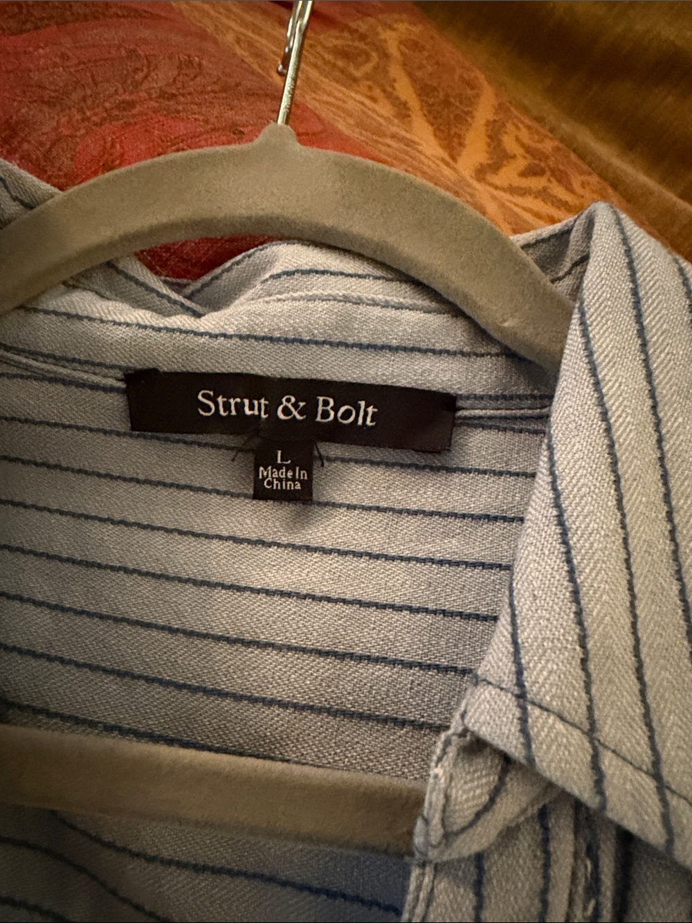 Splendid Blue Pinstripe Midi Shirt Dress - Picture 3 of 3